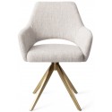 2 x Yanai Rotérbare Spisebordsstole H86 cm polyester - Guld/Sandgrå