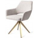 2 x Yanai Rotérbare Spisebordsstole H86 cm polyester - Guld/Sandgrå