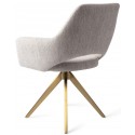2 x Yanai Rotérbare Spisebordsstole H86 cm polyester - Guld/Sandgrå