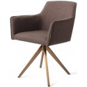 2 x Hofu Rotérbare Spisebordsstole H82 cm polyester - Guld/Lerbrun