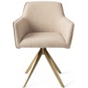 2 x Hofu Rotérbare Spisebordsstole H82 cm polyester - Guld/Lerbrun