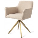 2 x Hofu Rotérbare Spisebordsstole H82 cm polyester - Guld/Lerbrun