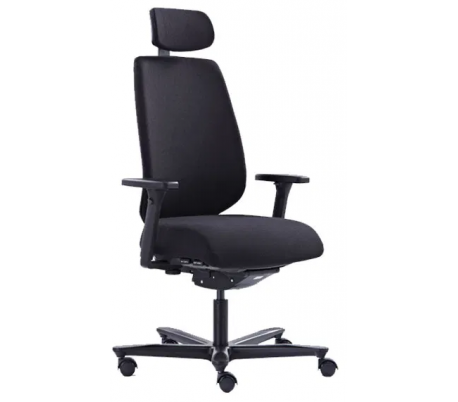 Canadian Ergo Comfort Soft kontorstol m/armlæn - Sort