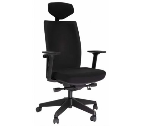 W 101 kontorstol m/armlæn - Sort