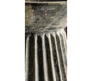 Plissé Amphora opsats i terracotta H120 cm x Ø95 cm - Antik grågrøn 2