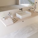 Ideavit Solidtop bordmonteret håndvask 60 x 40 cm Solid surface - Mat hvid