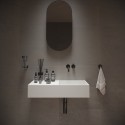 Ideavit Solidplan vægmonteret håndvask 75 x 32,5 cm Solid surface - Mat hvid