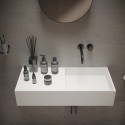 Ideavit Solidplan vægmonteret håndvask 75 x 32,5 cm Solid surface - Mat hvid
