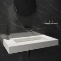 Ideavit Solidsquare vægmonteret håndvask 90 x 46 cm Solid surface - Mat hvid