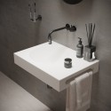 Ideavit Solidnext vægmonteret håndvask 60 x 45 cm Solid surface - Mat hvid