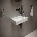 Ideavit Solidcube vægmonteret håndvask 40 x 22 cm Solid surface - Mat hvid
