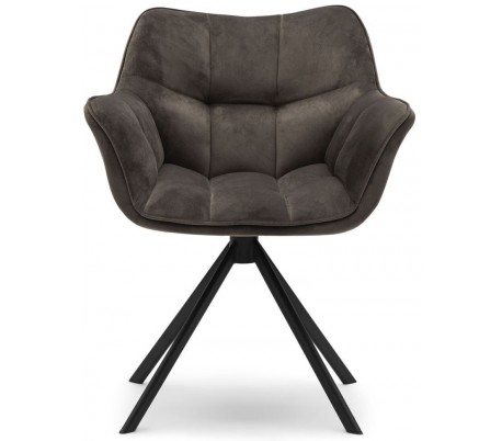 Carnaby Spisebordsstol i velour og metal H80 cm - Sort/Rosa