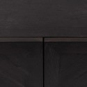 Sideboard i egetræ og glas B163 cm - Sortbrun