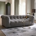 Cobble Hill 3,5 personers sofa i polyester B235 cm - Sort/Jordbrun