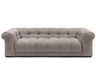 Cobble Hill 3,5 personers sofa i polyester B235 cm - Sort/Jordbrun