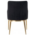 Harper spisebordsstol i velour H87 cm - Børstet guld/Sort kroko