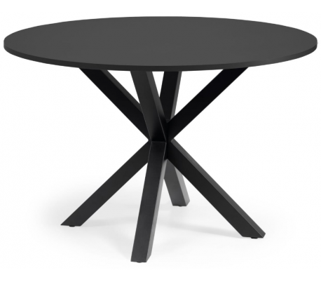 Arya spisebord i egetræ og stål 220 x 100 cm - Sort/Bleget eg