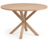 Arya rundt spisebord i melamin og stål Ø120 cm - Natur/Natur