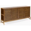 Sideboard i genanvendt egetræ og metal B180 cm - Sort/Eg