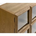 Sideboard i egetræ og glas B170 cm - Børstet eg