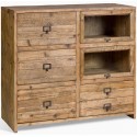 Sideboard i genanvendt fyrretræ B240 cm - Rustik natur