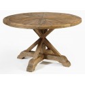 Rundt spisebord i vokset egetræ Ø150 cm - Eg