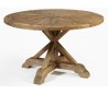 Rundt spisebord i genanvendt fyrretræ Ø150 cm - Rustik natur