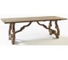 Rustikt spisebord i egetræ 230 x 90 cm - Gråbejset