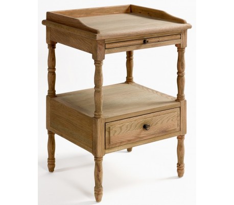 Sideboard i egetræ og glas B163 cm - Børstet eg