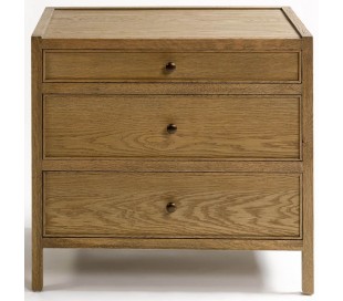 Kommode i metal og egetræ B65 cm - Antik gråhvid 2