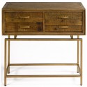 Sideboard i genanvendt egetræ og metal B180 cm - Antik guld/Brunbejset