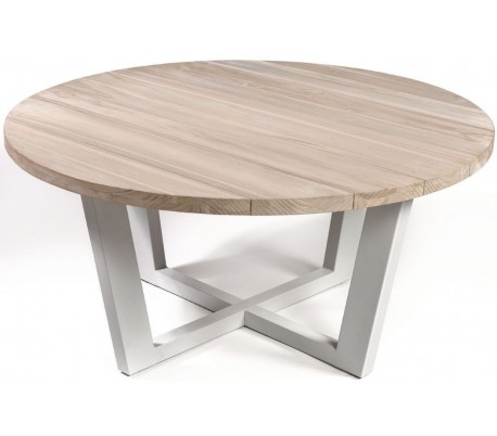 Havebord i teaktræ og aluminium 240 x 100 cm - Antracit/Natur