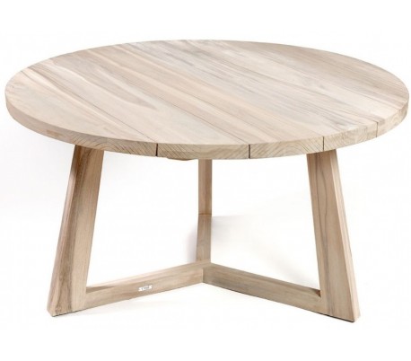 Ovalt havebord i teaktræ 270 x 110 cm - Natur