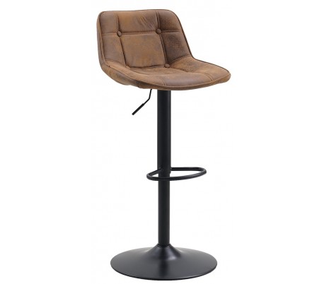 2 x Milan barstole i PU-læder H98 cm - Sort/Cognac