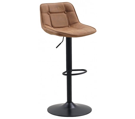 2 x Ezra barstole i mikrofiber H87 - 107 cm - Sort/Brun