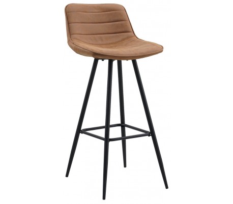 2 x Jordan barstole i mikrofiber H101 cm - Sort/Antracit