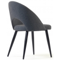 Minna spisebordsstol i tekstil H78 cm - Sort/Lysegrå