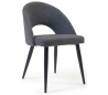 Mael spisebordsstol i tekstil H82 cm - Sort/Mørkegrå