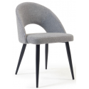 Mael spisebordsstol i tekstil H82 cm - Sort/Mørkegrå