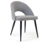 Mael spisebordsstol i tekstil H82 cm - Sort/Grå