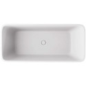 Ideavit Solidthin fritstående badekar 160 x 70 cm Solid surface - Mat hvid