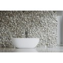 Adeon fritstående badekar 150 x 68 cm Senstone - Mat hvid