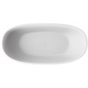 Adeon fritstående badekar 150 x 68 cm Senstone - Mat hvid