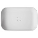 Gaia bordmonteret håndvask 58 x 34 cm i senstone - Mat hvid