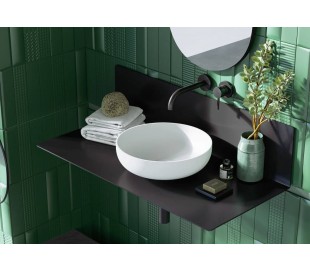 Gaia bordmonteret håndvask 58 x 34 cm i senstone - Mat hvid 2