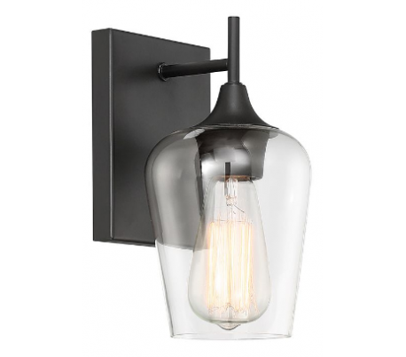 Octave 1 Væglampe H24 cm - Varm messing/Klar