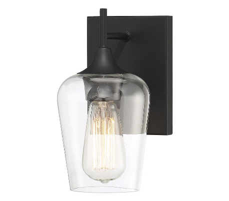 Octave 1 Væglampe H24 cm - Krom/Klar