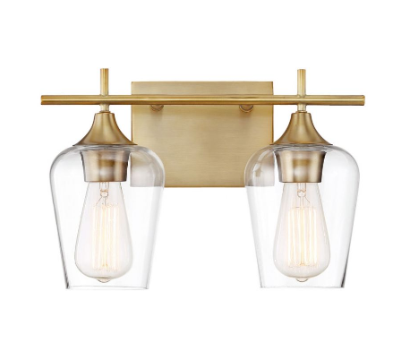 Octave 2 Badeværelseslampe B35 cm - Poleret krom/Klar