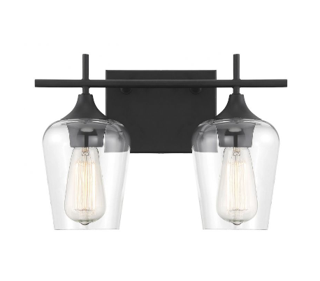 Octave 2 Badeværelseslampe B35 cm - Antik bronze/Klar