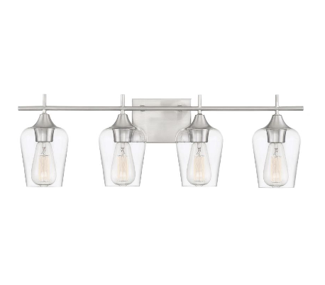 Octave 3 Badeværelseslampe B53 cm - Satineret nikkel/Klar